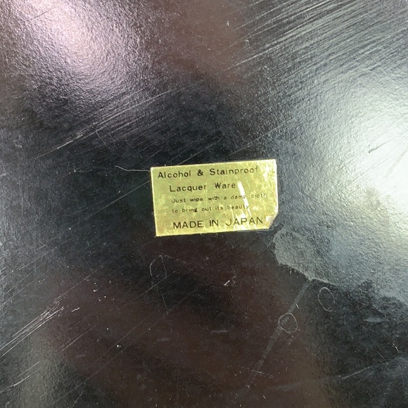 Vintage Lacquerware 3 Piece Christmas Tray Set Christmas Tree Stars Presents - Picture 5 of 8